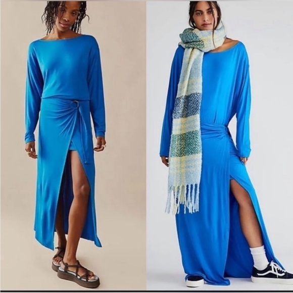 Free People Alyssa Long Sleeve Wrap Dress Size Large NWOT - Picture 3 of 9